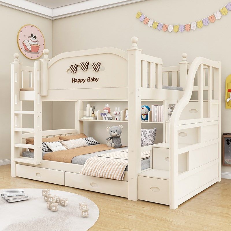 加粗实木高低床上下床成人两层床子母床上下铺床儿童双层床母子床,淘宝优惠券,粉丝福利购,淘宝优惠卷