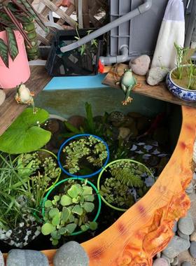 定制假山盆彷古木树脂鱼池 中国风景盆阳台客厅庭院招财 落地摆件