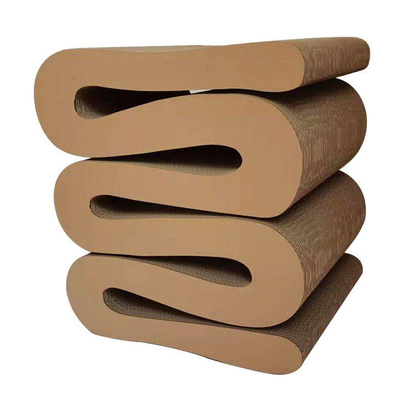 瓦楞纸家具S型凳子换鞋凳纸质凳子软装家具样板房凳子,淘宝优惠券,粉丝福利购,淘宝优惠卷