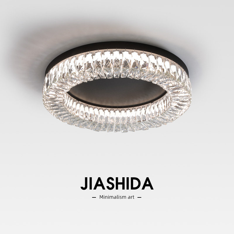 简约现代水晶吸顶灯LED智能调光护眼卧室房间灯意式轻奢书房灯具,淘宝优惠券,粉丝福利购,淘宝优惠卷