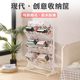 Solid wood storage rack bedroom living room storage basket rattan hanging basket book newspaper rack multi-layer storage rack snack storage rack