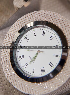 MOON慕空间样板房衣帽间台面小钟表摆件书房玄关软装饰品摆设道具