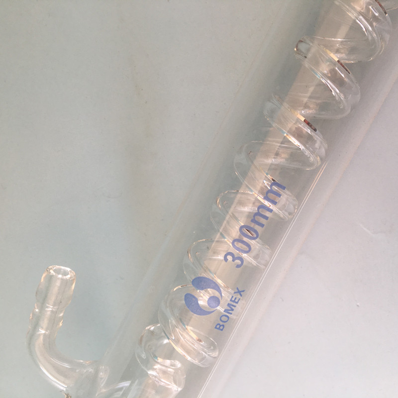 玻璃球形直型蛇形冷凝管200 300 400 500 600mm19/24 *2回流标准 - 图1