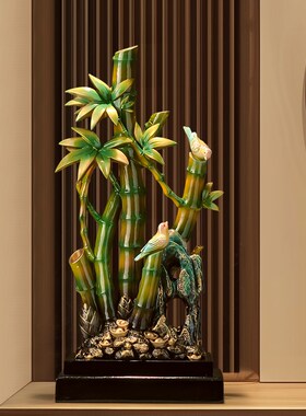 节节高升竹子招财摆件办公室客厅酒柜电视柜乔迁礼品祝贺送装饰品