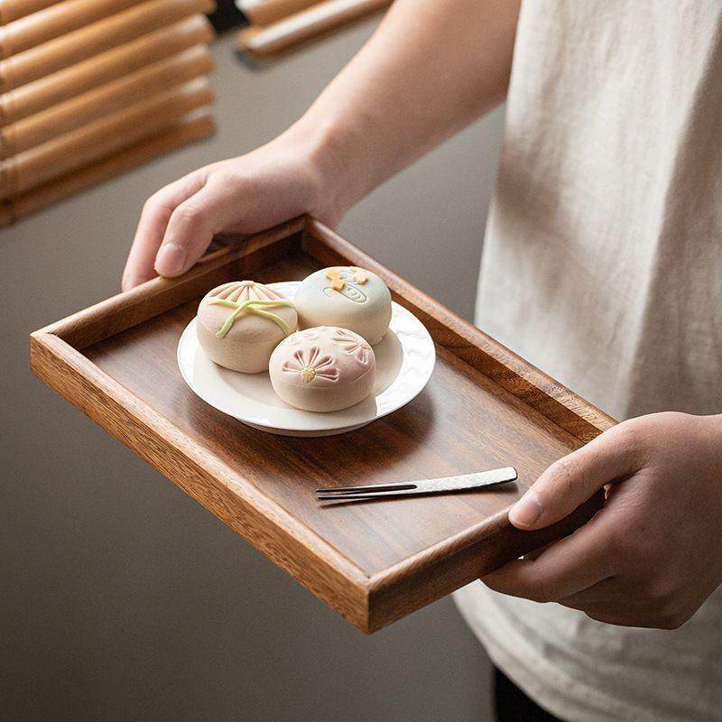 南美胡桃木托盘木质简约茶托盘家用长方形茶具茶杯水杯餐具收纳盘,淘宝优惠券,粉丝福利购,淘宝优惠卷