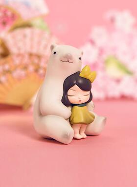 贾晓鸥白夜童话lite猫将军祥鹿暖熊桌面车载摆件艺术手办生日礼物