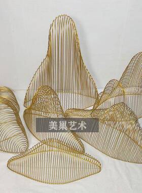 铁艺假山摆件花园酒店会所户外园林工艺礼品摆饰中式金属雕塑装饰