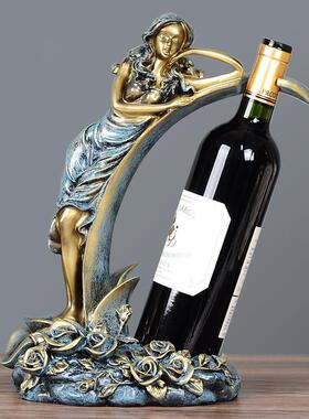 创意情侣天鹅红酒架摆件欧式葡萄酒瓶架客厅桌餐酒柜装饰品礼物