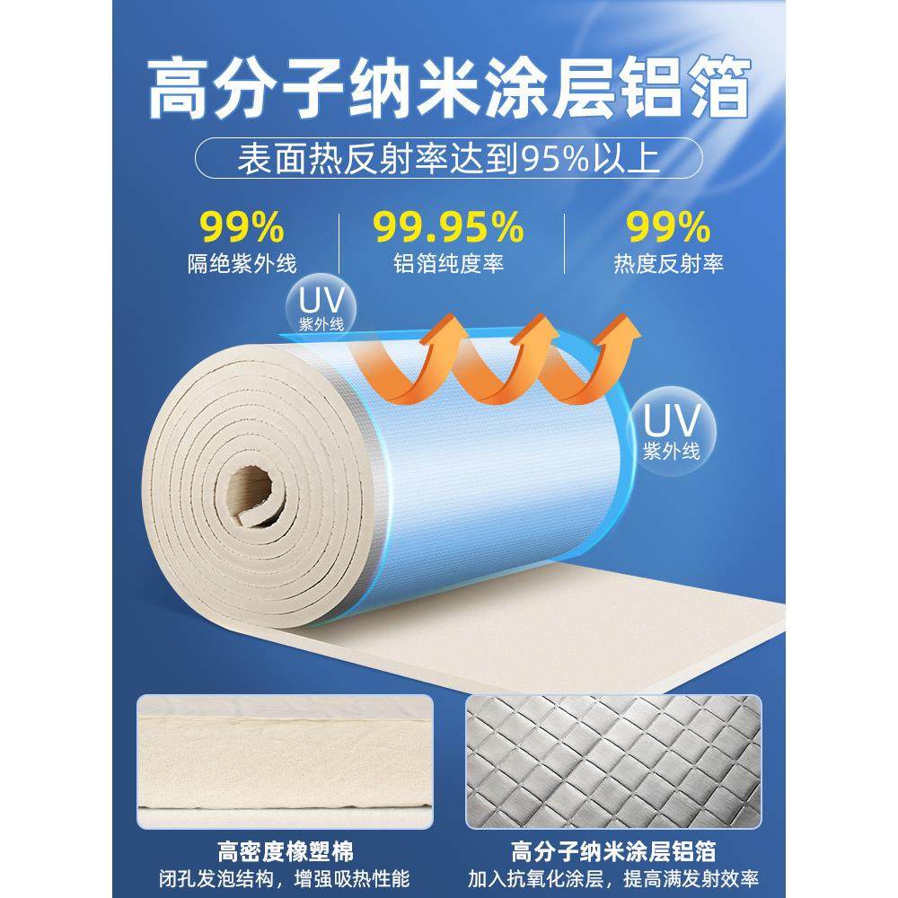 白色隔热棉保温棉阳光房顶楼顶隔热板自粘屋顶耐高温防火防晒材料,淘宝优惠券,粉丝福利购,淘宝优惠卷