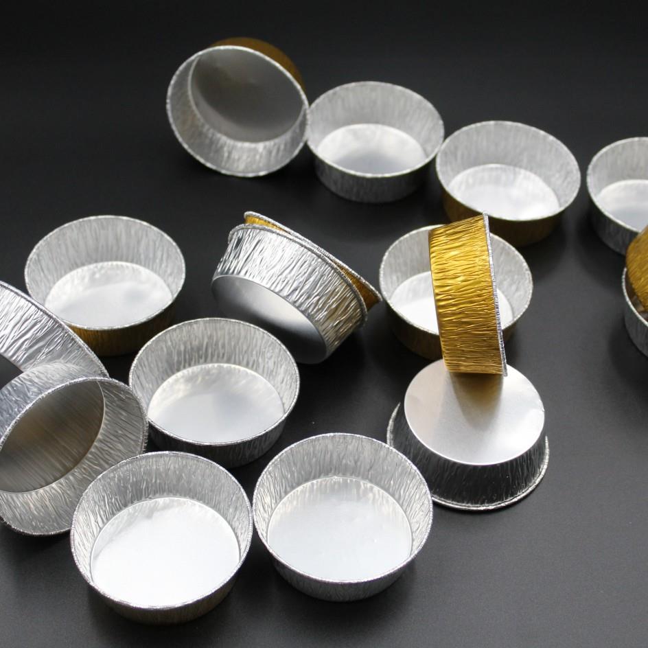 法式乳酪月饼托60ML蛋挞锡纸杯蛋糕锡纸碳烧月饼杯烘焙模具锡纸托 - 图0