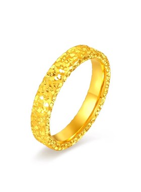 深圳水贝金包银爆闪碎冰冰戒指男女闭口实心N情侣对戒情人节送女