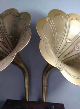 民俗老物件留声机唱片机黑胶唱片民国老上海大喇叭影视道具摆件