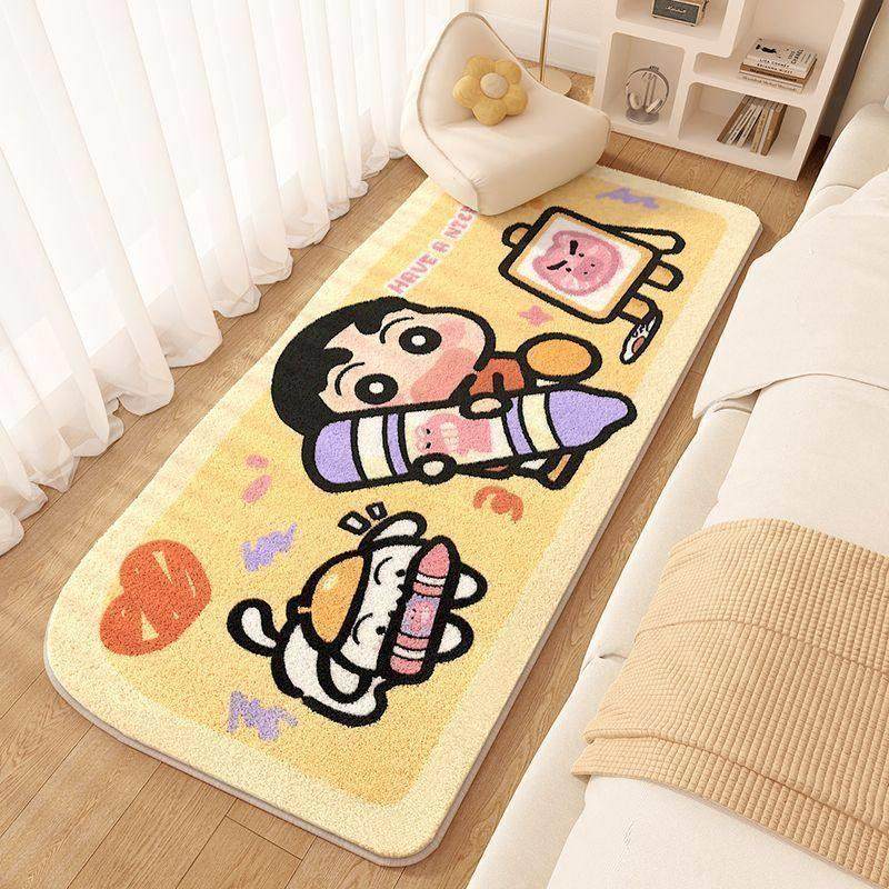 蜡笔小新卧室床边毯客厅羊绒地垫衣帽间可爱卡通飘窗垫子儿童地毯,淘宝优惠券,粉丝福利购,淘宝优惠卷
