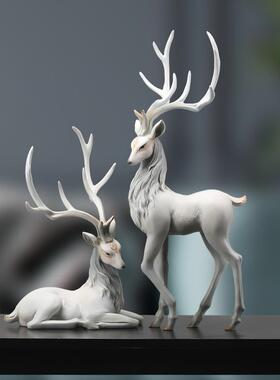 轻奢麋鹿客厅摆件玄关饰品电视柜酒柜装饰品创意礼物乔迁新居礼品