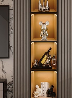 现代轻奢酒柜装饰品摆件客厅电视柜别墅大平M层高级感餐边柜工艺