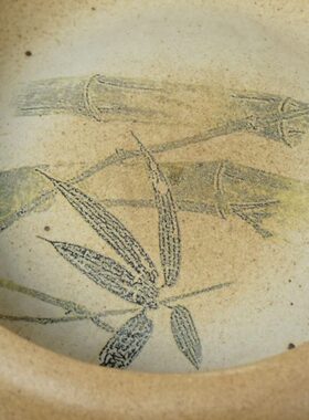 新中式陶瓷摆件创意竹子粗陶家居客厅摆设样板房工装软装工艺品