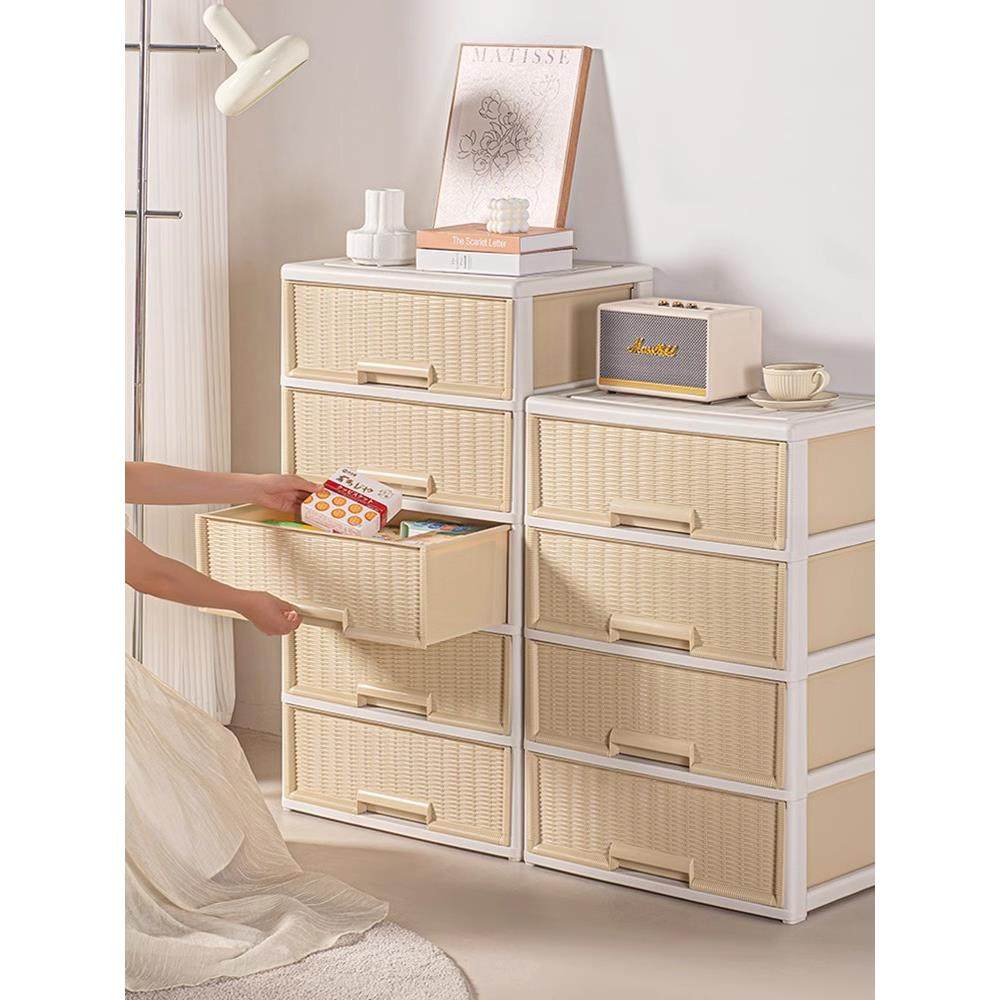 多层抽屉式收纳柜家用客厅卧室宿舍彷藤储物整理箱零食床头抽屉柜,淘宝优惠券,粉丝福利购,淘宝优惠卷
