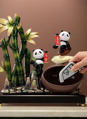 新中式节节高升竹子钥匙收纳摆件客厅玄关办公装饰品乔迁新居礼物