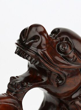 木雕龙摆件 十二生肖龙红木工艺品 实木质家居客厅玄关装饰品摆设