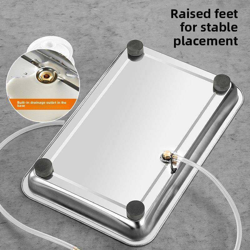 304不锈钢矩形托盘排水板茶池双层饺子板商业蒸米饭板烧烤板,淘宝优惠券,粉丝福利购,淘宝优惠卷