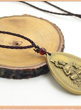 玄众阁  十二生肖守护神属鸡本命佛 铜不动尊菩萨属鸡吊坠