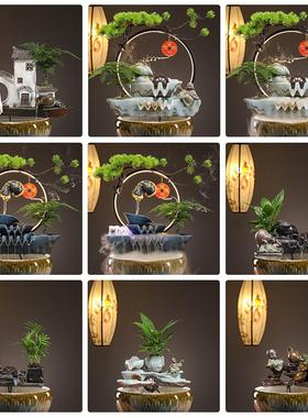 流水摆件古法养鱼缸水缸上部分流水横杆出水口循环水增氧配件装饰