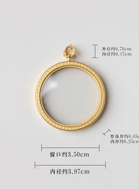 黄铜双面扎基拉姆小唐卡盒吊坠佛牌嘎乌盒空盒十U相自在外壳壳子