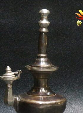 瓶铜青手工壶净水壶居家瓶宝净水文贲巴摆件供贲巴全铜壶尼泊尔