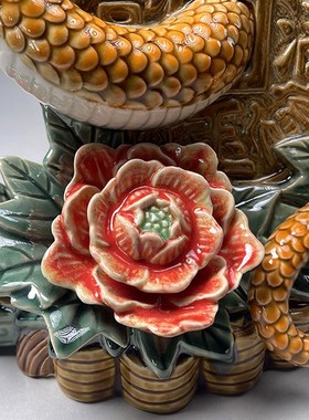 蛇年客厅电视h柜喜庆生肖装饰新年送客户朋友陶瓷新中式办公室摆