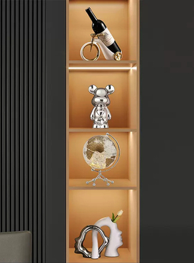 创意酒柜红酒瓶架摆件家居高档轻B奢客厅餐边柜装饰品乔迁新居礼