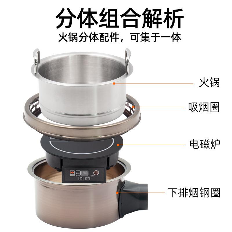 福缘嫂工厂不锈钢火锅炉商用一人一锅火锅桌接待聚会多用餐桌 - 图0