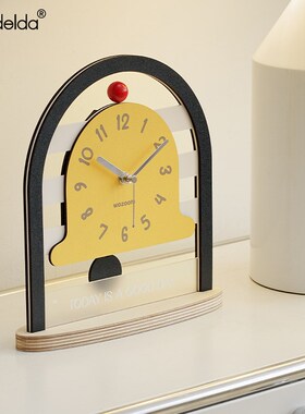 客厅玄关装饰摆件电视柜家居饰品钟表桌面摆放式创意时钟