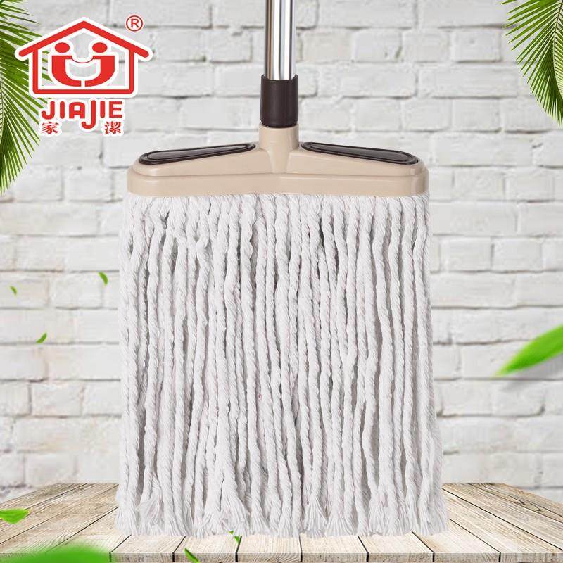 家洁 棉纱拖把不锈钢杆宽圆头家用 拖布棉纱墩布地拖尘推包邮,淘宝优惠券,粉丝福利购,淘宝优惠卷