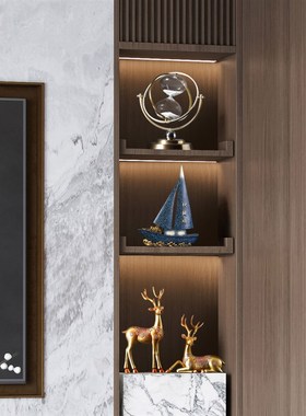 高档轻奢b摆件现代高端大气上档次老板领导办公室酒柜装饰品工艺