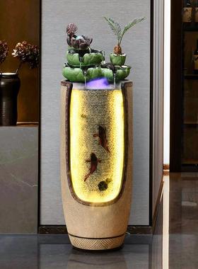 轻奢荷叶流水喷泉循环水景观办公室客厅装饰水景摆件开业乔迁礼品