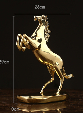 纯铜马到成功办i公室铜马摆件客厅酒柜轻奢高档装饰品乔迁新居礼