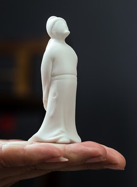 禅意陶瓷无相佛摆件历史人物诗仙李白香座线香插茶道盆景鱼缸装饰