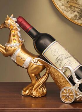 斜放红酒架摆件餐边柜台面装饰品高级感小众客厅酒柜轻奢高档礼物