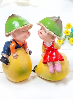 新款水果娃娃田园创意家居装饰品酒柜客厅卧室隔板电视柜摆件摆设