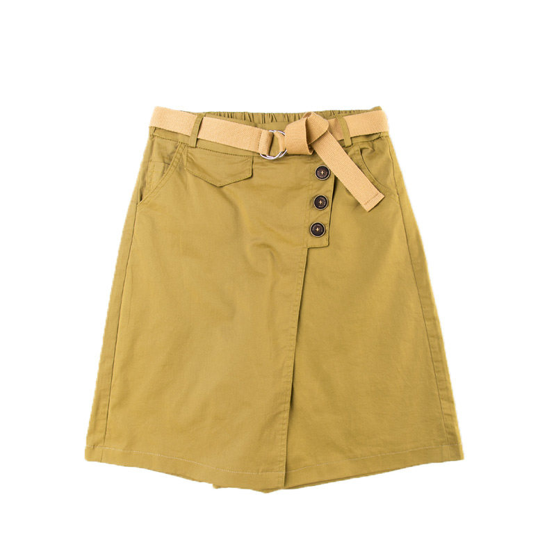 五分休闲直筒阔腿中裤高腰宽松短裤 纤丝朵休闲裤