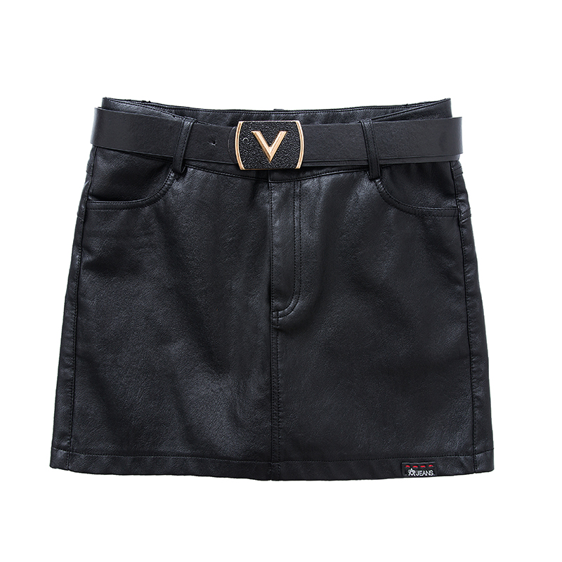 2020新款高腰春秋裤裙韩版小皮短裤 纤丝朵半身裙