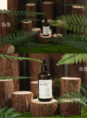 壁炉装饰木头原木小木桩木材木柴围栏实木树桩摆件圆木桩拍照道具