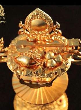 纯铜五妙欲居家供具用品五妙欲供家居摆件高21cm