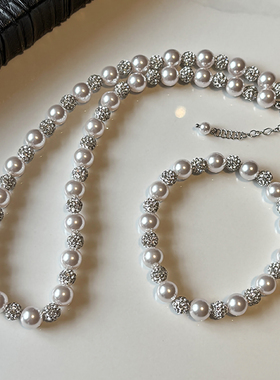 曼塔玫瑰紫色珍珠手链女