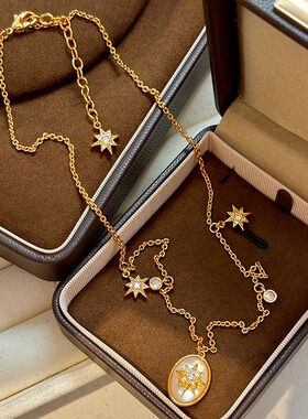 DICD/D家字母八芒星项链女