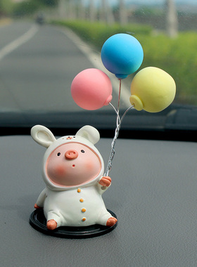 网红小鸭子摆件h可爱汽车载内装饰树脂公仔新款创意中控台男女礼