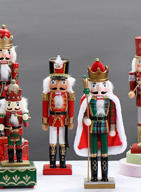 北欧可爱胡桃夹子木偶士兵摆件女孩D儿童房酒柜装饰品家居摆设创