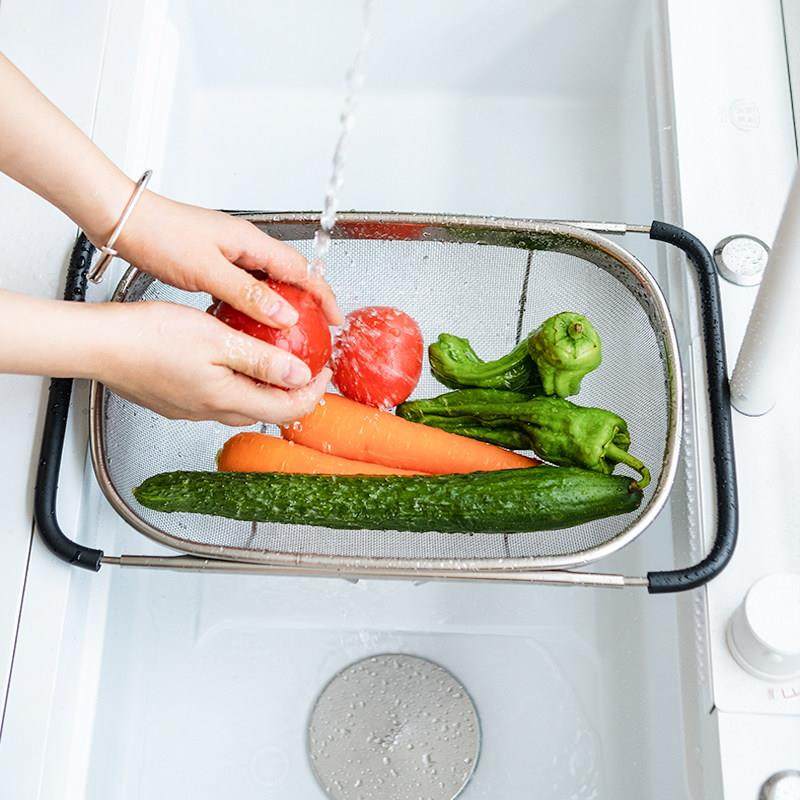水槽沥水篮新款大号长方形厨房洗菜盆可伸缩洗碗池不锈钢碗筷架子,淘宝优惠券,粉丝福利购,淘宝优惠卷