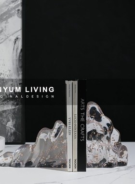 本与现代创意桌面书本收r纳树脂书档书房装饰样板间家居好物工艺