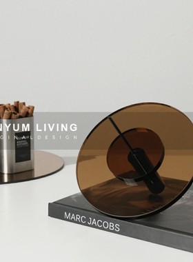 现代创意b房间摆件茶几玄关简约样板房桌面软装饰品镜面托盘摆饰